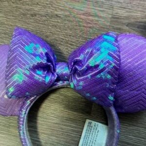 Purple Sequin Bow Kids Headband
